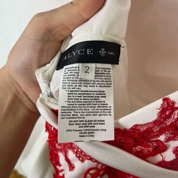 Alyce Paris Womens prom dress size 2 short Fit and Flare Mini Dress Red - Picture 15 of 16